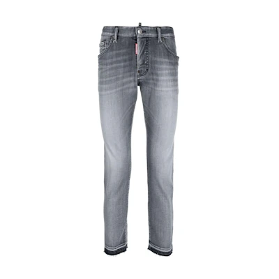 DSQUARED2 Solid Black Loose Fit Straight-leg Jeans S74LB1389S30503900