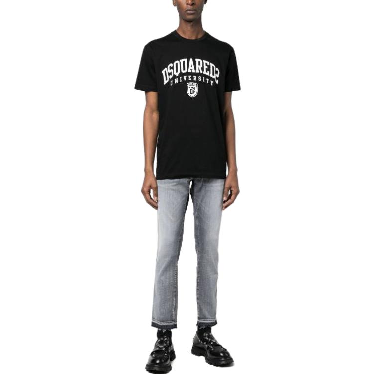 DSQUARED2  Solid Black Loose Fit Straight-leg Jeans S74LB1389S30503900 圖 3