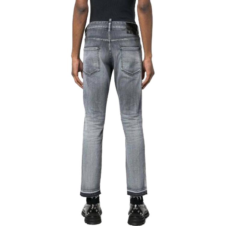 DSQUARED2  Solid Black Loose Fit Straight-leg Jeans S74LB1389S30503900 圖 4