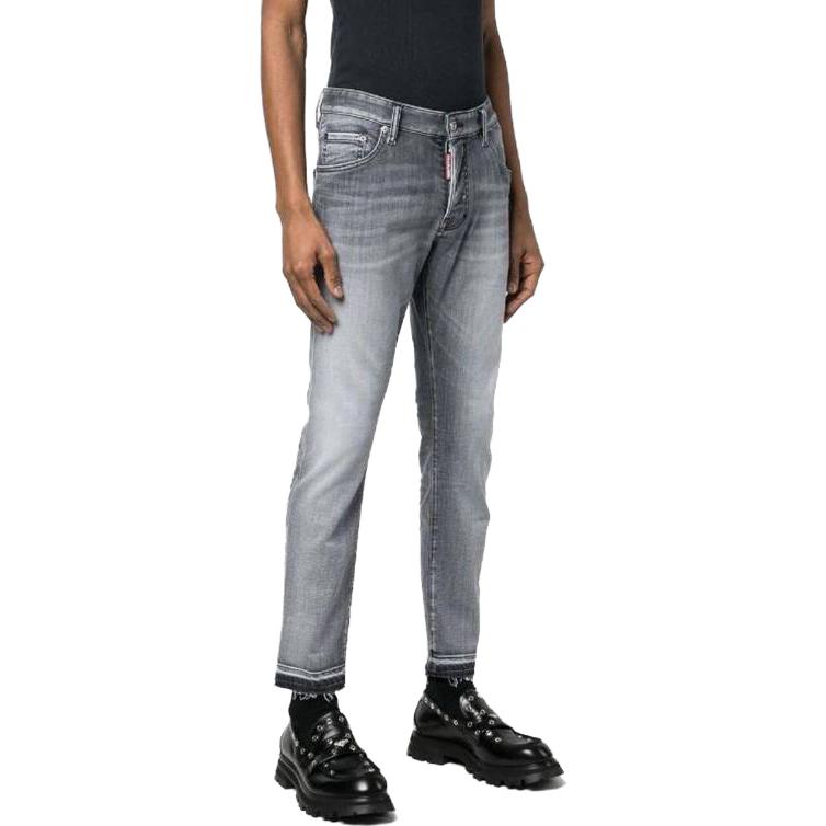 DSQUARED2  Solid Black Loose Fit Straight-leg Jeans S74LB1389S30503900 圖 5