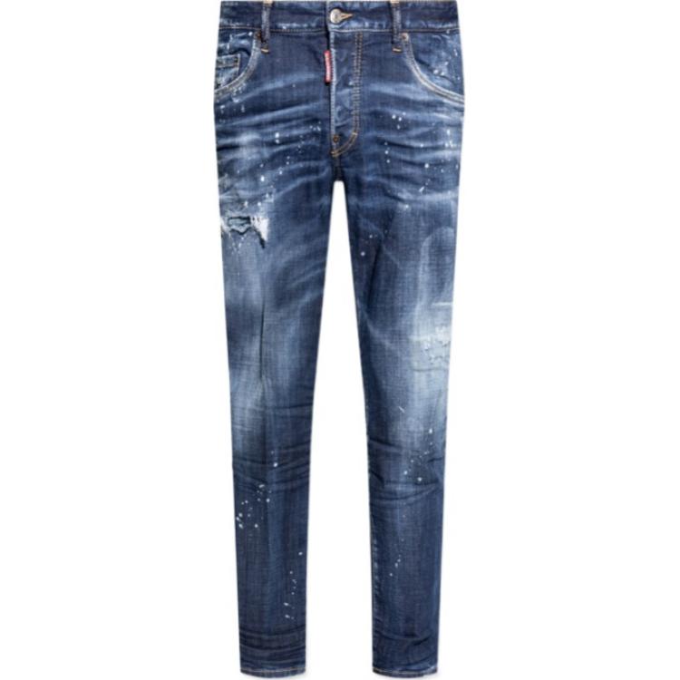 DSQUARED2  Solid Button Slim Fit Blue Jeans S74LB1556S30664-470 圖 2