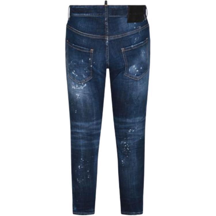 DSQUARED2  Solid Button Slim Fit Blue Jeans S74LB1556S30664-470 圖 3