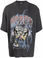 Order DSQUARED2 Solid Casual Loose Fit Printed T-Shirt - Black S74GD0890S22146-814