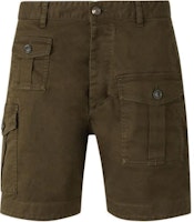 DSQUARED2 Solid Color Mid-Rise Cargo Shorts Brown S74MU0780S39021-697 DSQUARED2 Solid Color Mid-Rise Cargo Shorts Brown S74MU0780S39021-697