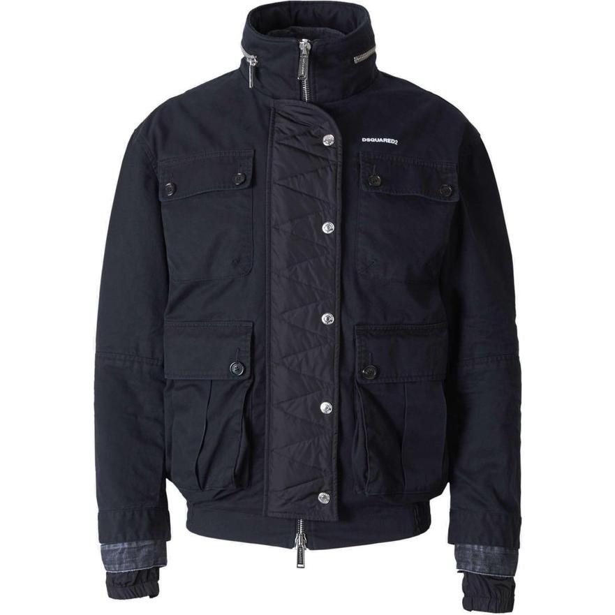 DSQUARED2  Solid Color Zip-Up Jacket Black S71AN0331S41794-900