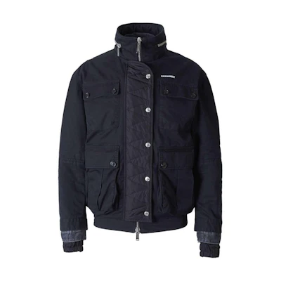 DSQUARED2 Solid Color Zip-Up Jacket Black S71AN0331S41794-900