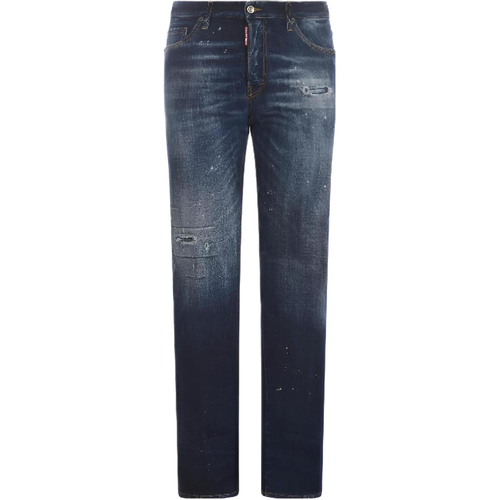 DSQUARED2  Solid Distressed Button Jeans - Blue S71LB1274S30664470