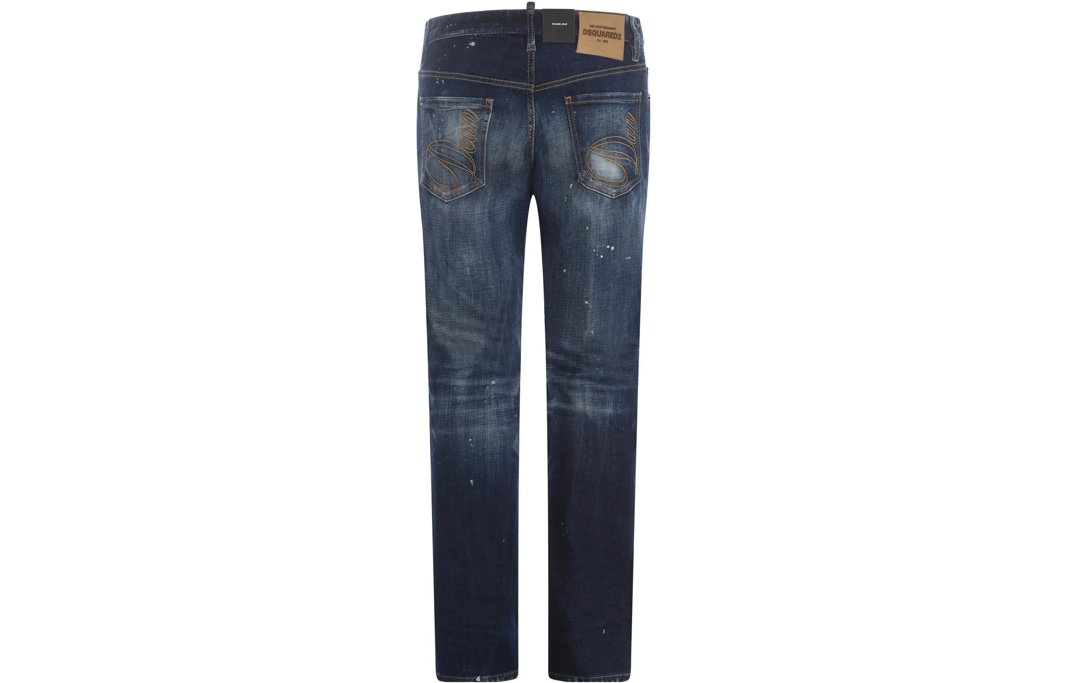 DSQUARED2  Solid Distressed Button Jeans - Blue S71LB1274S30664470 圖 3