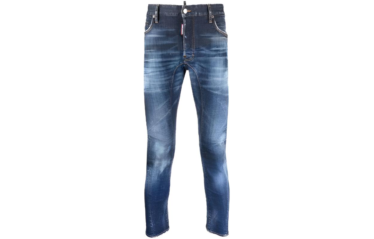 DSQUARED2  Solid Low-Rise Straight-Leg Jeans Blue S74LB1156S30342470