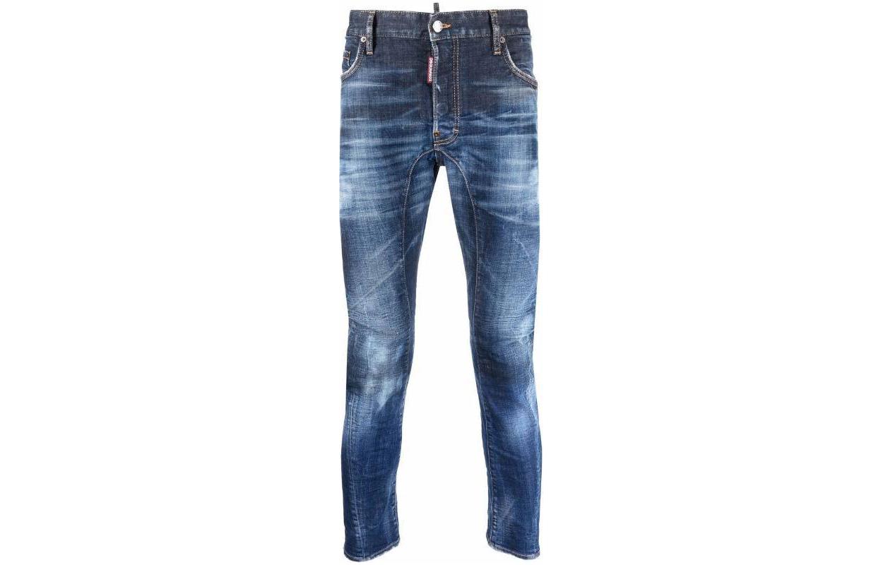 DSQUARED2  Solid Low-Rise Straight-Leg Jeans Blue S74LB1156S30342470 圖 2