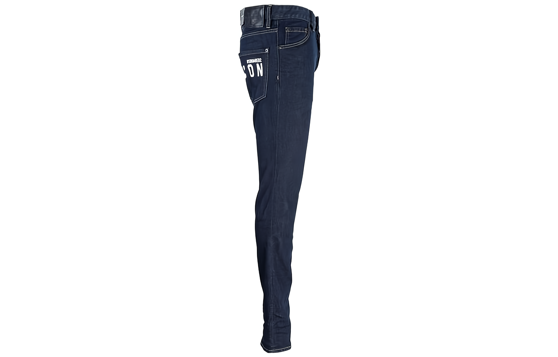 Shop DSQUARED2 Jeans Rectos Slim de Tiro Medio Azul Oscuro S79LA0054S30595-470