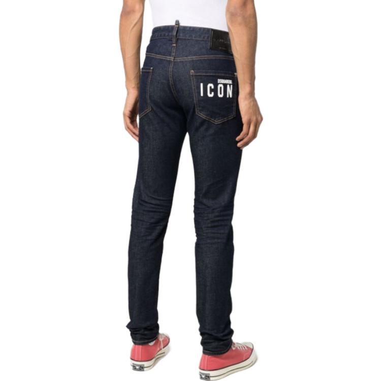 Sizing DSQUARED2 Jeans Rectos Slim de Tiro Medio Azul Oscuro S79LA0054S30595-470