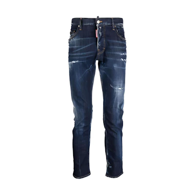 DSQUARED2 Solid Regular Fit Mid-Rise Blue Jeans S71LB1265S30342-470