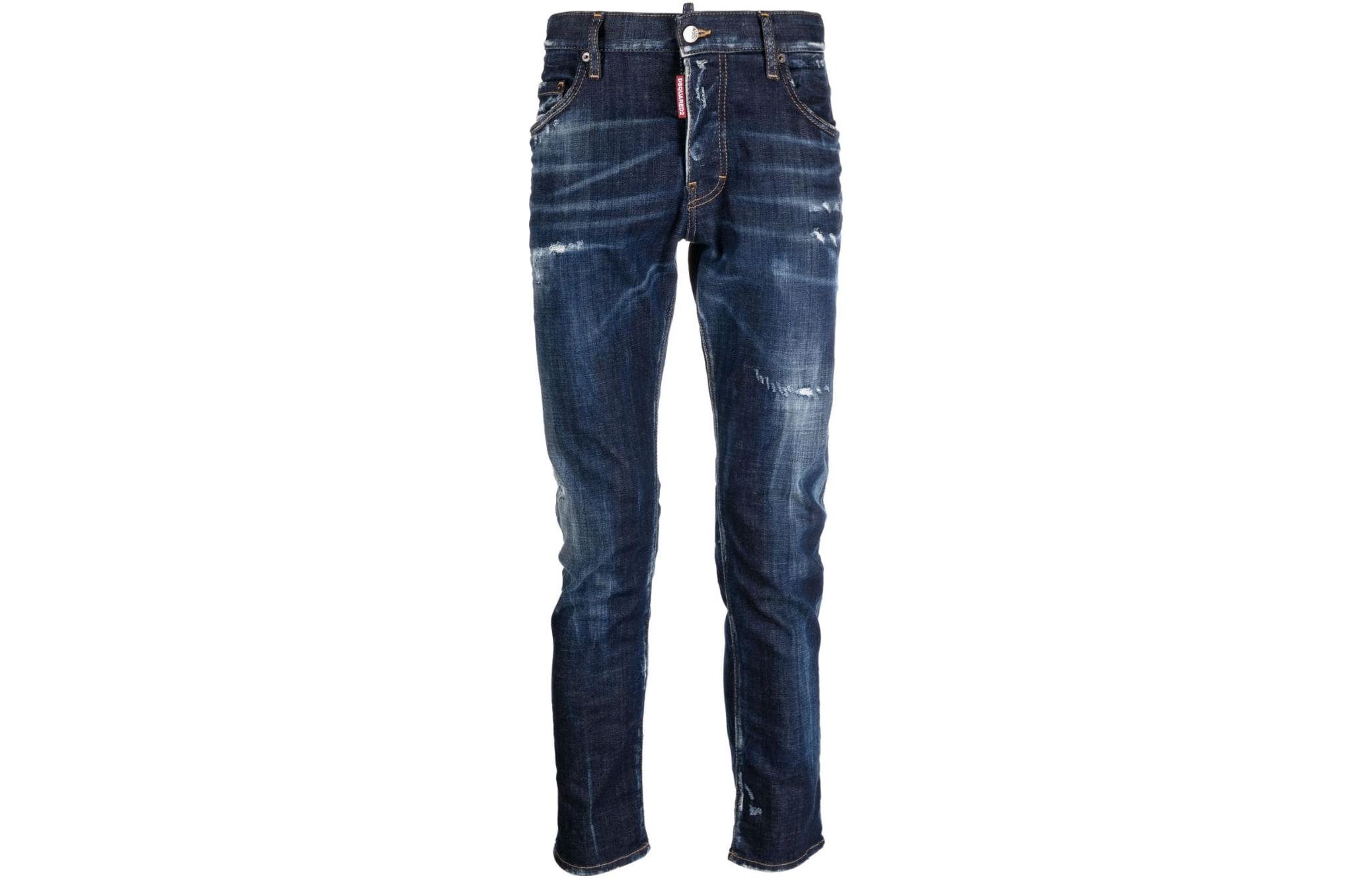 DSQUARED2  Solid Regular Fit Mid-Rise Blue Jeans S71LB1265S30342-470 圖 2
