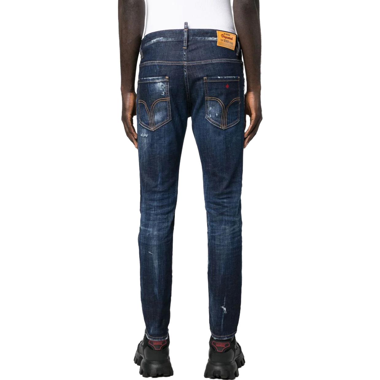 DSQUARED2  Solid Regular Fit Mid-Rise Blue Jeans S71LB1265S30342-470 圖 4