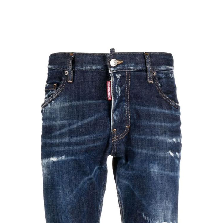 DSQUARED2  Solid Regular Fit Mid-Rise Blue Jeans S71LB1265S30342-470 圖 5