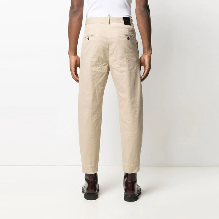 Purchase 디스퀘어드2 솔리드 스트레이트 핏 캐주얼 팬츠 카키. S74KB0538S39021-111