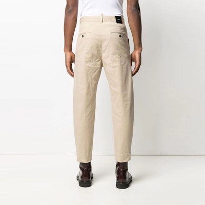 디스퀘어드2 솔리드 스트레이트 핏 캐주얼 팬츠 카키. S74KB0538S39021-111 Purchase 디스퀘어드2 솔리드 스트레이트 핏 캐주얼 팬츠 카키. S74KB0538S39021-111