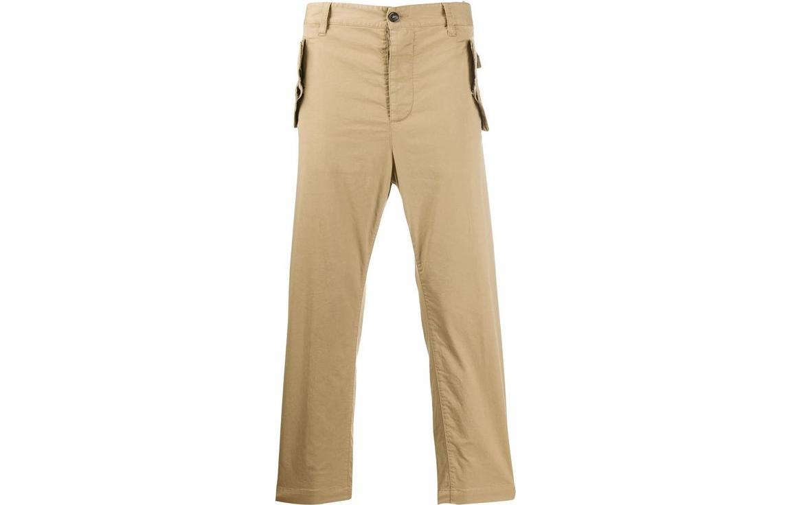 Order DSQUARED2 直筒扣環休閒長褲 卡其色 S71KB0255S35175-123