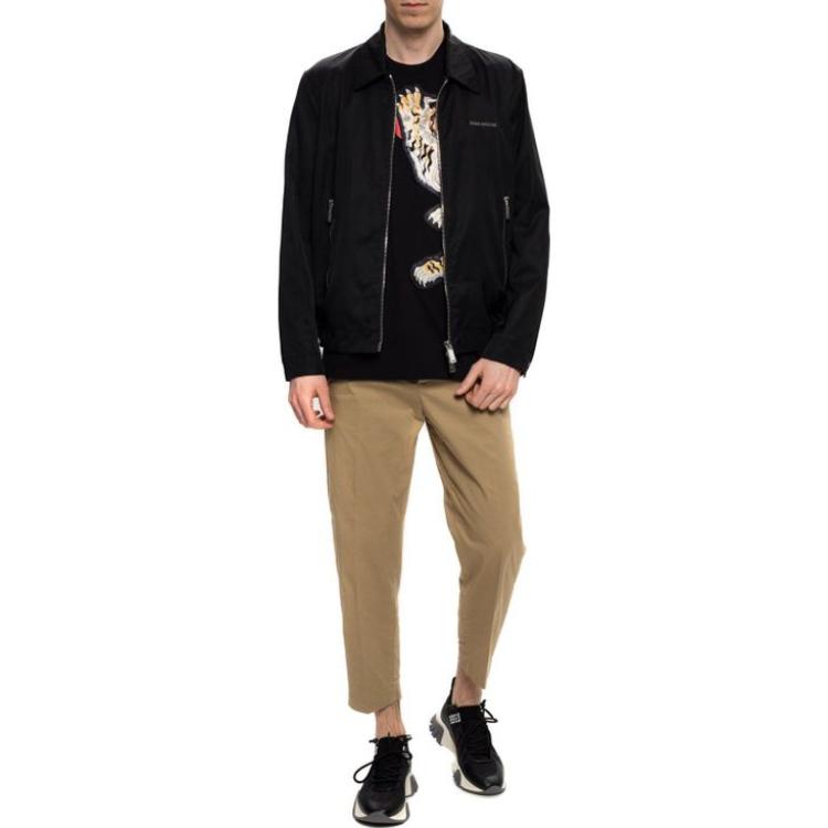 Lookbook DSQUARED2 直筒扣環休閒長褲 卡其色 S71KB0255S35175-123