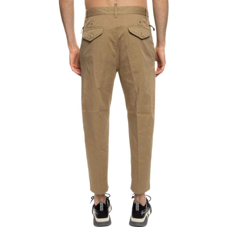 Purchase DSQUARED2 直筒扣環休閒長褲 卡其色 S71KB0255S35175-123