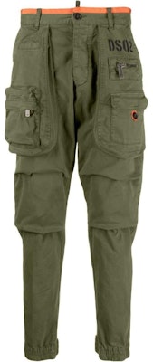 DSQUARED2 綠色錐形休閒褲,帶logo印花及拉鍊設計。 S71KB0571S52240-693 Buy DSQUARED2 綠色錐形休閒褲,帶logo印花及拉鍊設計。 S71KB0571S52240-693