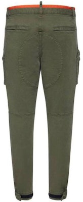 DSQUARED2 綠色錐形休閒褲,帶logo印花及拉鍊設計。 S71KB0571S52240-693 Lookbook DSQUARED2 綠色錐形休閒褲,帶logo印花及拉鍊設計。 S71KB0571S52240-693