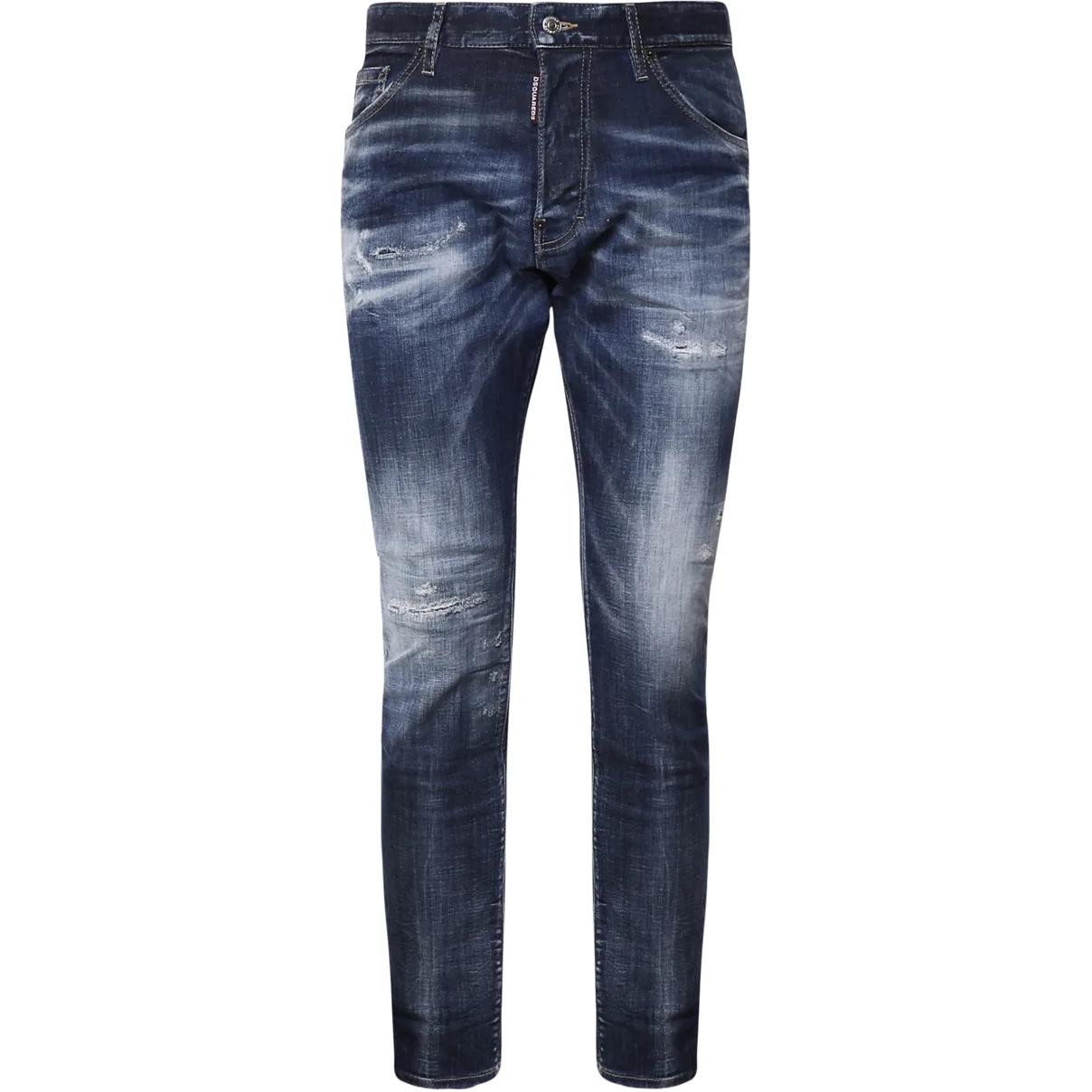 DSQUARED2  Vintage Ripped Zipper Mid-Rise Blue Jeans. S74LB1618S30342-470 圖 2