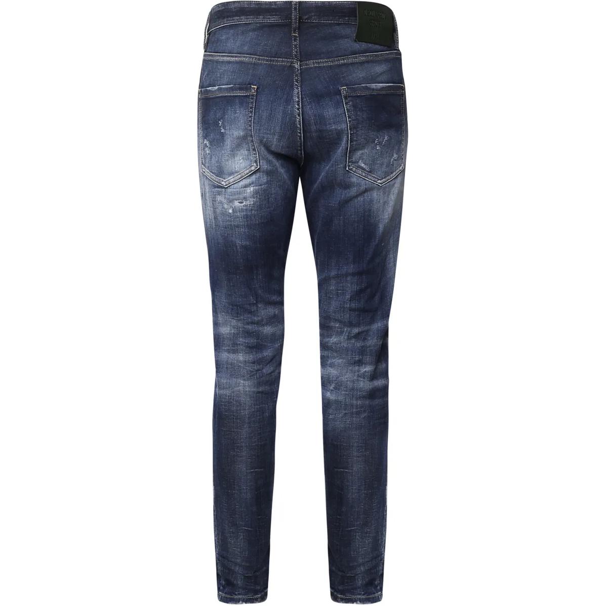 DSQUARED2  Vintage Ripped Zipper Mid-Rise Blue Jeans. S74LB1618S30342-470 圖 3
