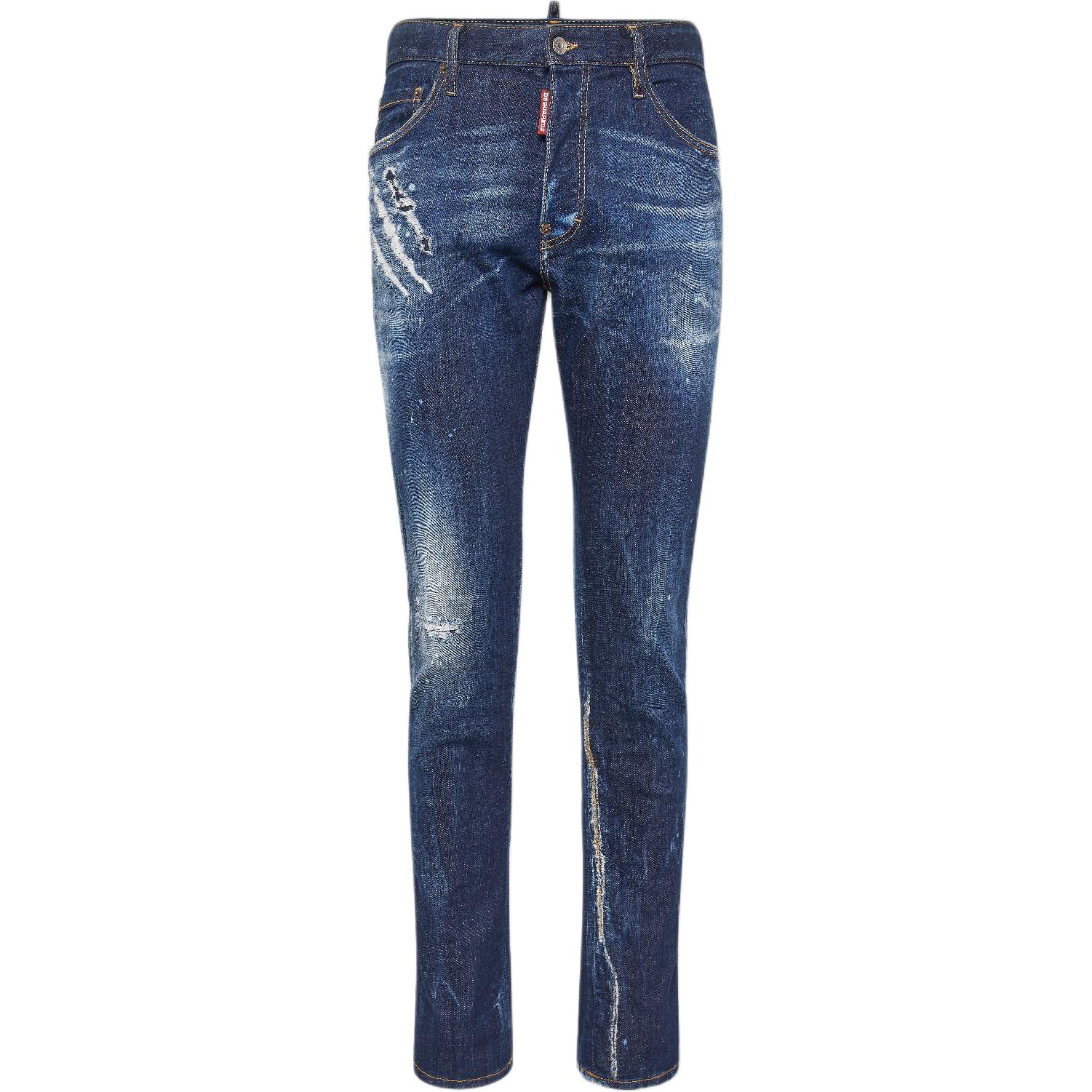 DSQUARED2  Washed Button Tapered Jeans Blue. S74LB1559S30342-470