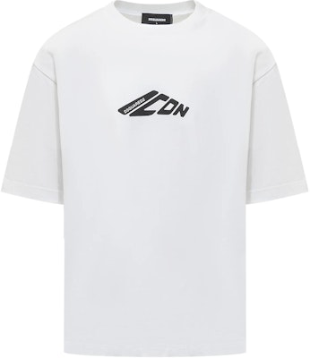 DSQUARED2 ホワイト クルーネック Tシャツ レタープリント デザイン入り S79GC0096D20033-100 Order DSQUARED2 ホワイト クルーネック Tシャツ レタープリント デザイン入り S79GC0096D20033-100