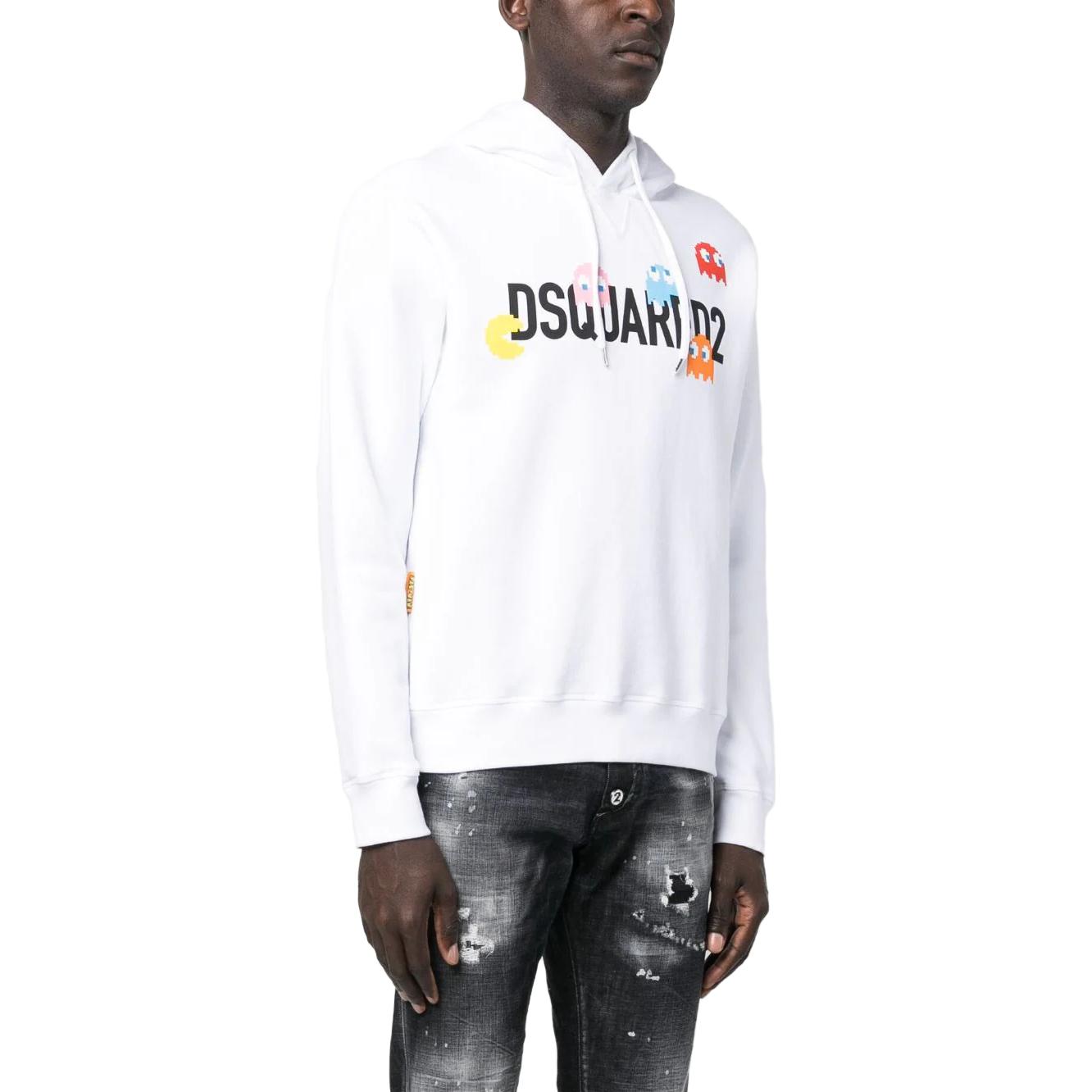 Purchase DSQUARED2 ホワイトフーディー ロゴ＆カートゥーンプリント入り. S71GU0637S25516-100