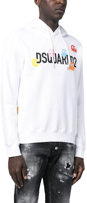 DSQUARED2 ホワイトフーディー ロゴ&カートゥーンプリント入り. S71GU0637S25516-100 Purchase DSQUARED2 ホワイトフーディー ロゴ&カートゥーンプリント入り. S71GU0637S25516-100