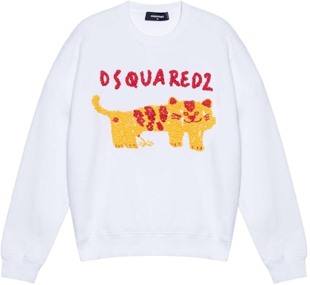 DSQUARED2 白色动物刺绣标志长袖圆领卫衣 S74GU0577S25516-100 Buy DSQUARED2 白色动物刺绣标志长袖圆领卫衣 S74GU0577S25516-100