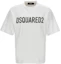 Order DSQUARED2 白色標誌印花直筒短袖T恤 S74GD1197D20004-100
