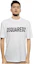 Shop DSQUARED2 白色標誌印花直筒短袖T恤 S74GD1197D20004-100
