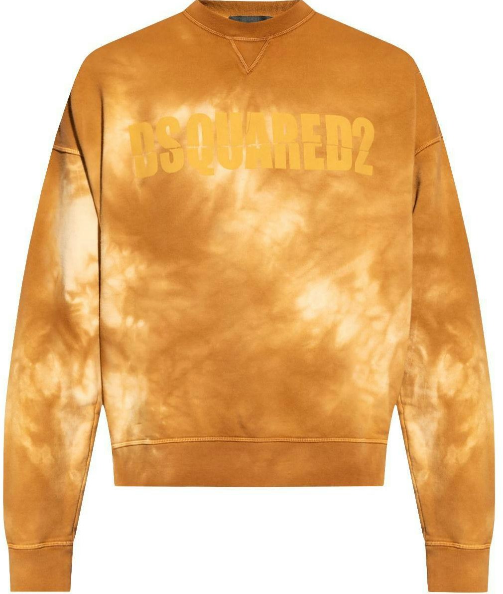 dsquared-2-yellow-oversized-letter-print-long-sleeve-sweater-s74-gu-0820-s25030-133