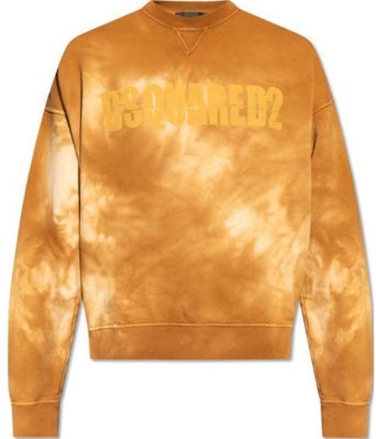 DSQUARED2 Sweater Kuning Oversized Letter Print Lengan Panjang S74GU0820S25030-133 Order DSQUARED2 Sweater Kuning Oversized Letter Print Lengan Panjang S74GU0820S25030-133