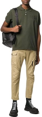 DSQUARED2 男款大Logo印花錐形九分長褲卡其色 S79KA0003S39021-123 Lookbook DSQUARED2 男款大Logo印花錐形九分長褲卡其色 S79KA0003S39021-123