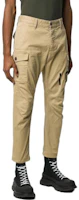 Purchase Pantalones DSQUARED2 Tapered Ankle Khaki Hombre Logo Grande Impreso. S79KA0003S39021-123