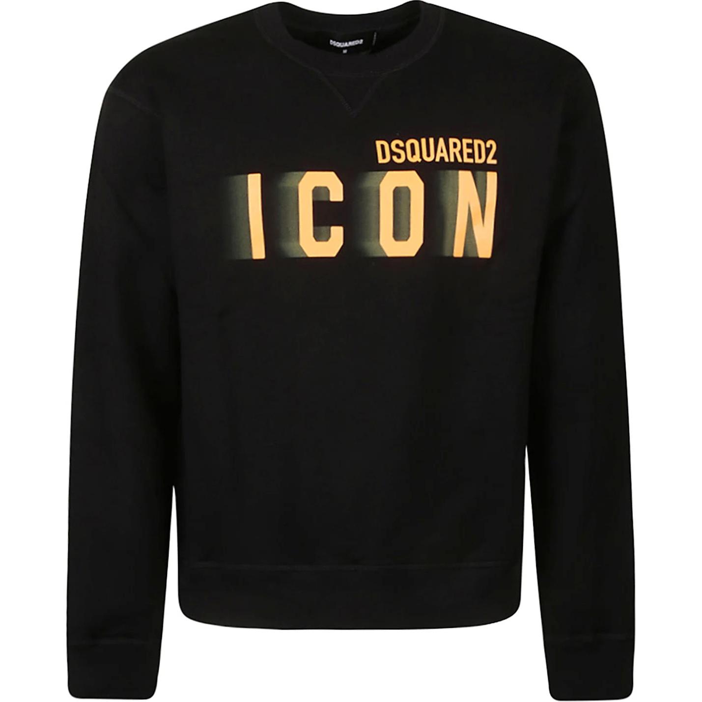 Dsquared2 Black Crewneck Logo Sweatshirt Long Sleeve. S79GU0111S25516-972