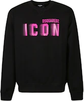 Dsquared2 Black Long-Sleeve Sweatshirt with Contrast Letter Print S79GU0111S25516-970 Dsquared2 Black Long-Sleeve Sweatshirt with Contrast Letter Print S79GU0111S25516-970