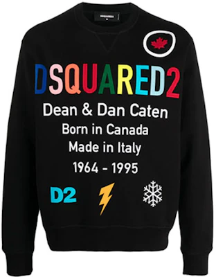 Dsquared2 Black Long Sleeve Pullover Sweatshirt with Logo Print S74GU0520S25042-900 Buy Dsquared2 Black Long Sleeve Pullover Sweatshirt with Logo Print S74GU0520S25042-900