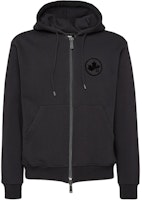 DSQUARED2 Black Maple Leaf Hoodie Zip Jacket for Men. S74HG0168D25006-900 DSQUARED2 Black Maple Leaf Hoodie Zip Jacket for Men. S74HG0168D25006-900
