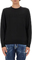 Dsquared2 Black Solid Color Crewneck Pullover Sweatshirt Long Sleeve S74HA1496D13046-900 Dsquared2 Black Solid Color Crewneck Pullover Sweatshirt Long Sleeve S74HA1496D13046-900