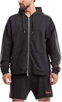 Dsquared2 Black Zip-Up Hoodie with Letter Print S74HG0142S25061-900 Dsquared2 Black Zip-Up Hoodie with Letter Print S74HG0142S25061-900