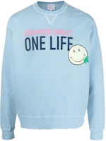 Dsquared2 Blue Letter Print Long Sleeve Crewneck Sweatshirt. S78GU0056S25535 Dsquared2 Blue Letter Print Long Sleeve Crewneck Sweatshirt. S78GU0056S25535