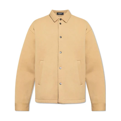 Dsquared2 Brown Logo Button-Up Solid Long-Sleeve Jacket S79DL0043D25011-113