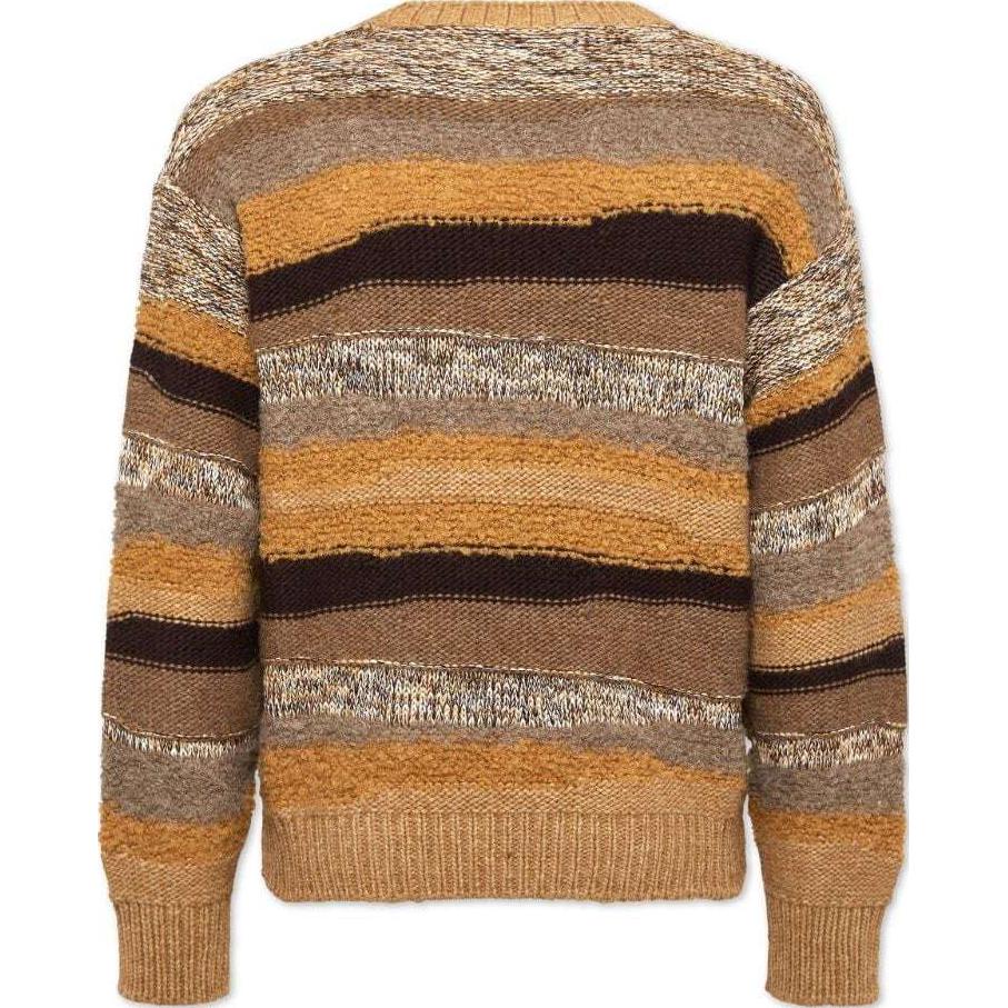 Lookbook DSQUARED2 棕色條紋圓領長袖毛衣 SS24 S74HA1465D13048