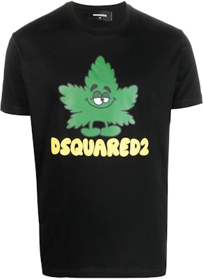 DSQUARED2 男士卡通枫叶标志黑色圆领T恤. S71GD1279S23009-900 Order DSQUARED2 男士卡通枫叶标志黑色圆领T恤. S71GD1279S23009-900